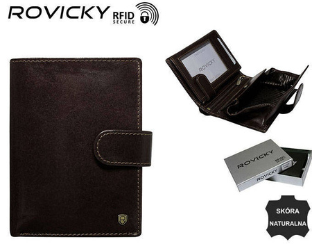 Portfel męski skórzany N62L-RVT-3227 D.Brown