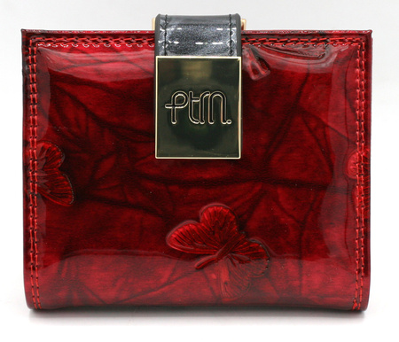 Portfel damski skórzany PTN 42329-NBF Red-Black