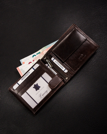 Portfel męski skórzany N992-RPVT-BL BROWN