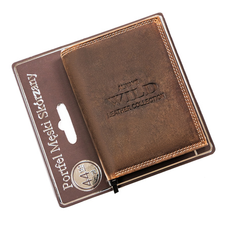 Portfel męski skórzany na blistrze N4-CHM-BL Cognac