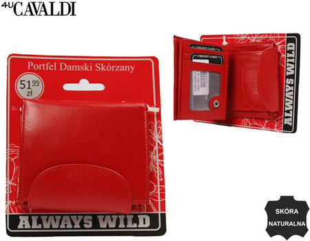 Portfel damski skórzany N202-SCL-BL Red