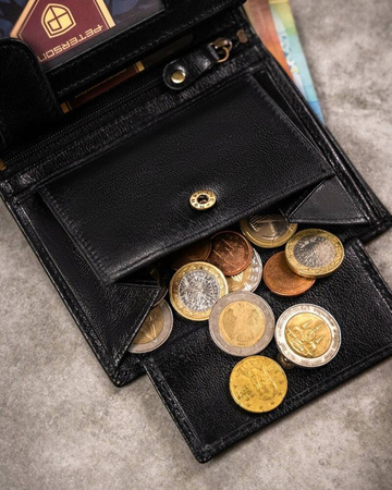 Gift set: leather wallet and keyring PETERSON PTN SET-M-N4-GVT