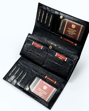 PETERSON PTN PL-490 Black RFID leather wallet
