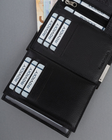 Portfel męski skórzany N4L-P-PDM-BL Black