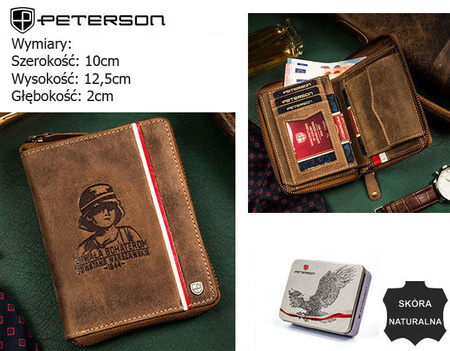 PETERSON PTN 340PW-04 RFID leather wallet