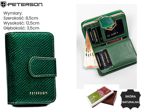 Portfel damski skórzany PTN 425214-DSL Green