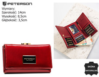 Portfel damski skórzany PTN PH23-1-SH Red