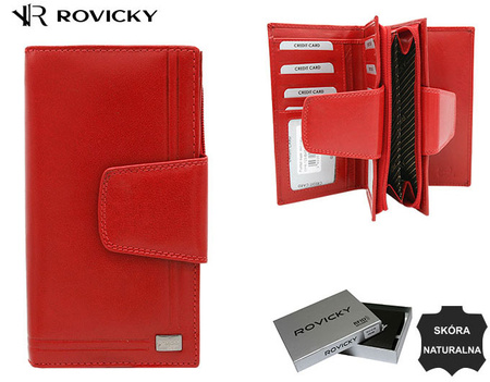 Portfel damski skórzany CPR-123-BAR Red