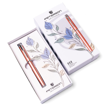 Długopis w pudełku Peterson PTN 222-GB Salmon-Silver