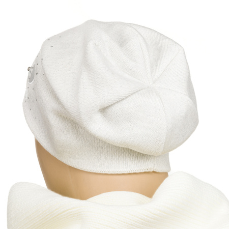 Women's Hat Decorated with Crystals PETERSON PTN HAT-05 White