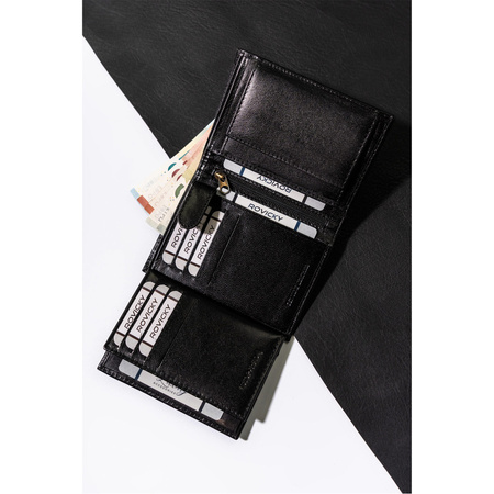 Portfel męski skórzany na blistrze 324-GA-BL Black