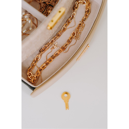 Szkatułka na biżuterię ze skóry ekologicznej Peterson PTN SZK-02 beige