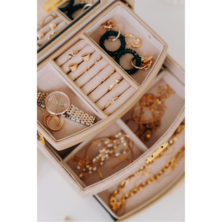 Beige Eco-Leather Jewelry Box Peterson PTN SZK-02