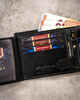 Gift set: leather wallet and keyring PETERSON PTN SET-M-N994-GVT