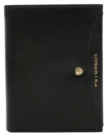 Portfel męski skórzany PTN 339.01 Black+Black