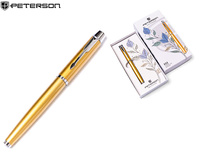 Długopis w pudełku Peterson PTN 222-GB Yellow-Silver
