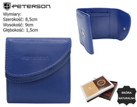 Portfel skórzany RFID PETERSON PTN RD-N08G-MCL Blue