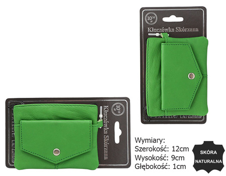 Skórzane etui na klucze KC-01-PDM L.Green