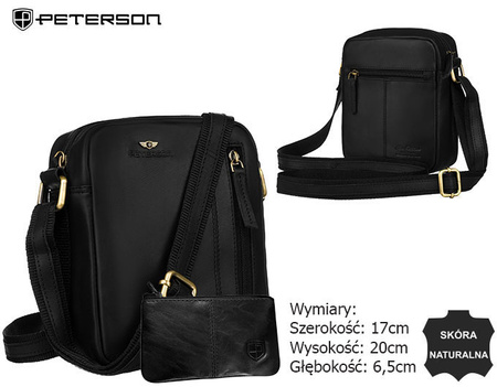 Torba skórzana + Etui PTN 705E-OPU Black