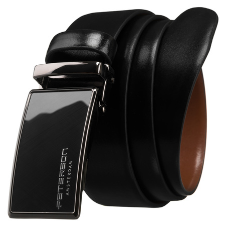 Gift Set: Reversible Men's Leather Belt + 2 Buckle PTN KL-B003 Peterson
