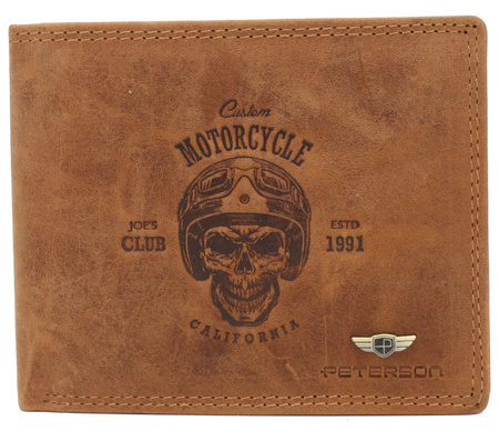 Portfel skórzany RFID PETERSON PTN N992C-CHM-03 Cognac