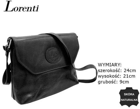 Women's leather handbag LR-TSL-08-GVT BLACK