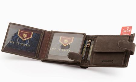 Leather wallet PTN 304Z 2-1-4 Hunter