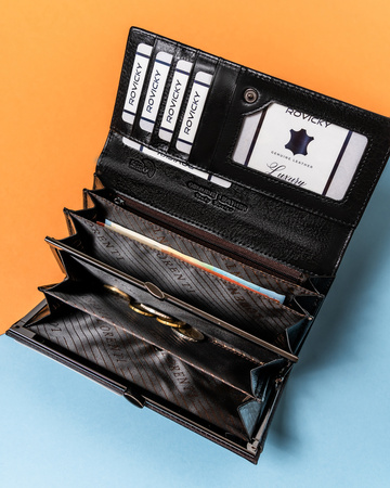 Portfel damski skórzany 72401-GBL Black