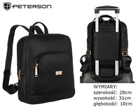 Plecak z eko skóry PTN PL-29601 Black