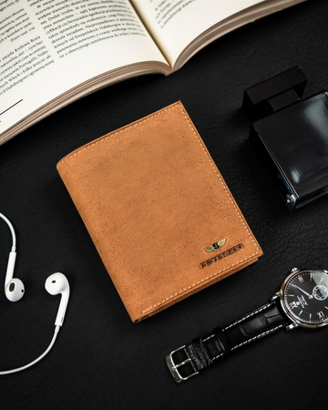 Portfel skórzany PTN 317 2-1-5 COGNAC