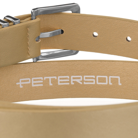 Pasek damski wąski PTN STU-20S1 Beige