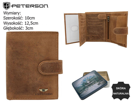 Portfel skórzany PTN 339Z Cognac