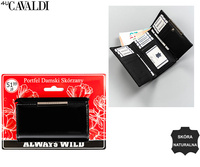 Portfel damski skórzany na blistrze PX23-21-BL Black