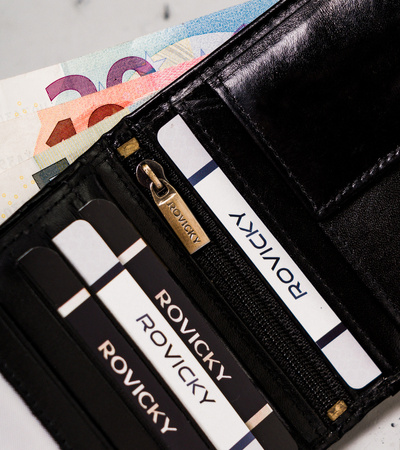 Portfel męski skórzany N01-RVTP-3012 Black-Red