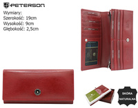 Portfel damski skórzany PTN 1680133-TVT Red