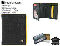 Peterson wallet sk. PTN 303.03 BLACK+YELLOW