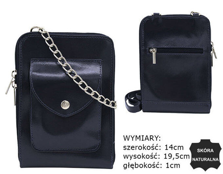Leather bag 4822-SB Navy
