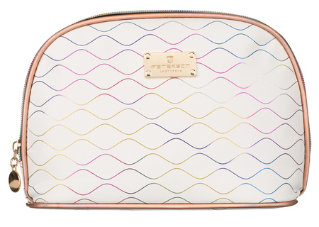 A white single-compartment travel cosmetic bag PTN KOS-L01-F White Peterson