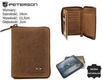 Leather wallet PTN 340 2-1-5 cognac