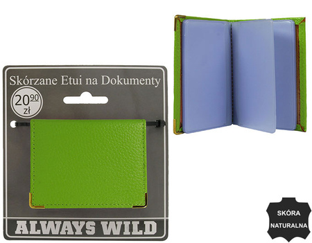 Skórzane etui na dokumetny 302-BL Green