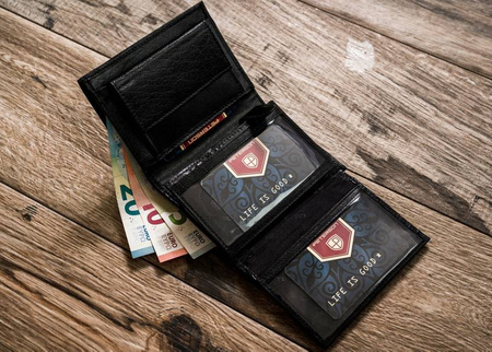 Portfel skórzany RFID Peterson PTN 348.01 Black