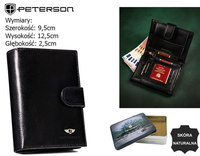 PETERSON PTN 317Z-P RFID leather wallet