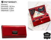 Portfel damski skórzany PTN PH27-1-SH Red