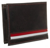 Leather Wallet N992-MHD-L Brown-White-Red