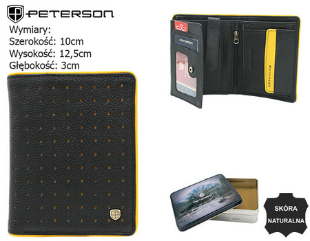Peterson wallet sk. PTN 303.03 BLACK+YELLOW