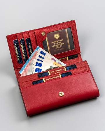 PTN leather wallet SM-466 Red