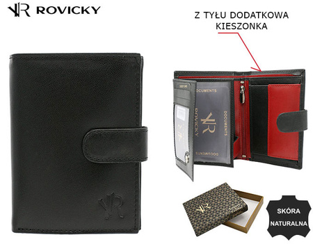 Portfel męski ze skóry naturalnej N4L-P-GOAN Black