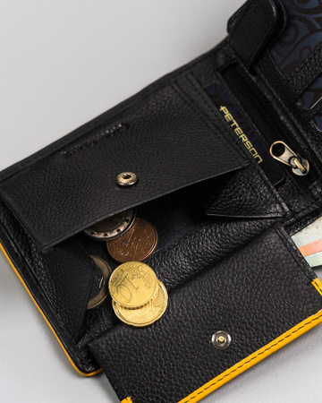 Peterson wallet sk. PTN 304.03 BLACK+YELLOW