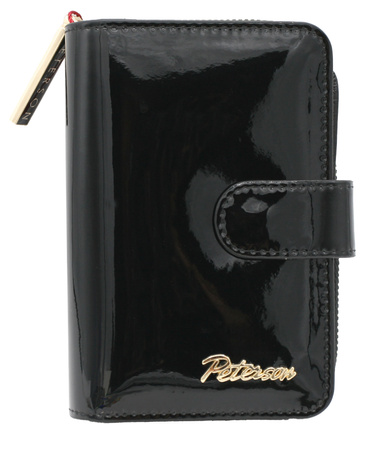 Portfel damski skórzany PTN 1N-602 Black+Red