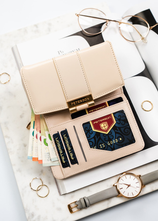 Portfel damski eko PTN 0015-LAK Beige